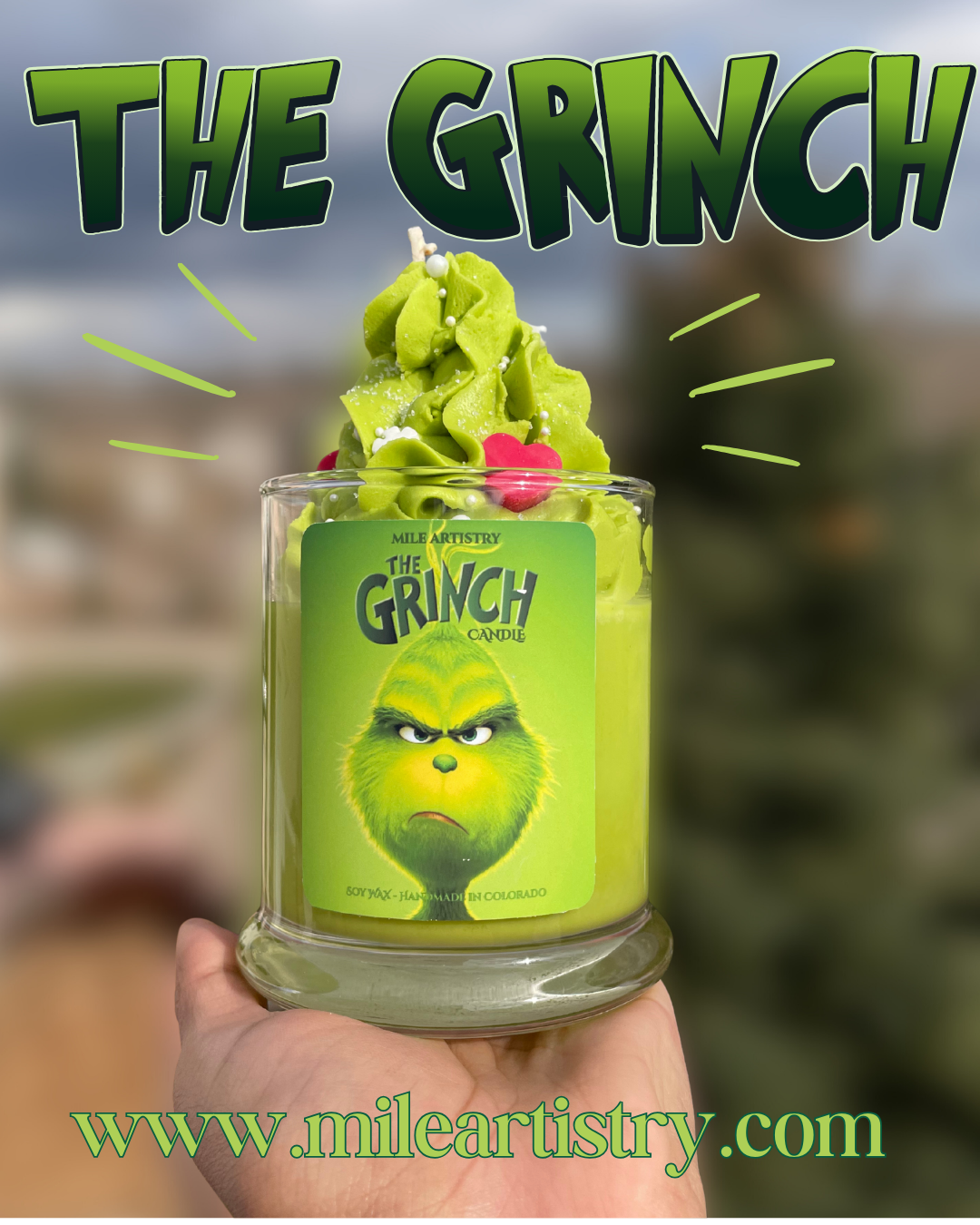 💚🎄 Grinch Christmas Candle