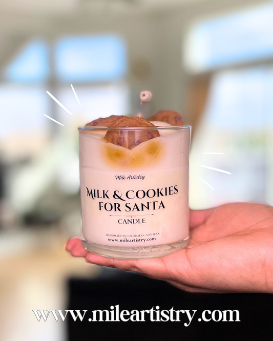 🎅🥛🍪 Milk & Cookies for Santa Candle