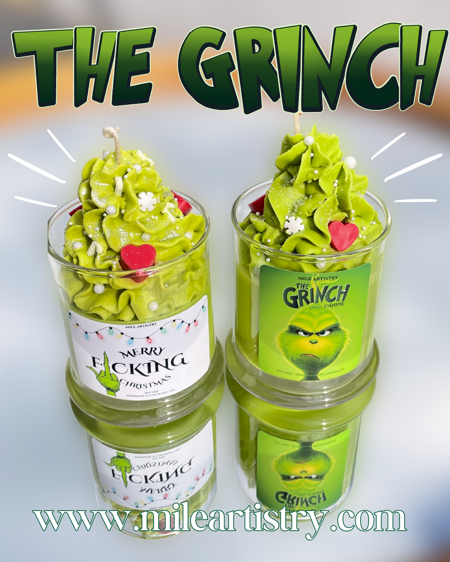 💚🎄 Grinch Christmas Candle