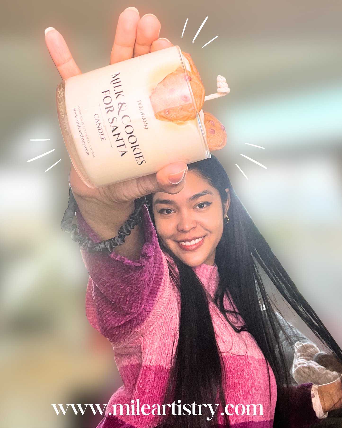 🎅🥛🍪 Milk & Cookies for Santa Candle