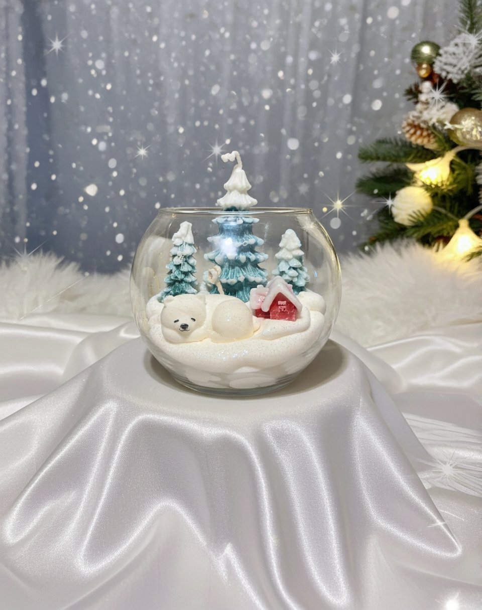 North Pole Bubble Candle - 14 Oz