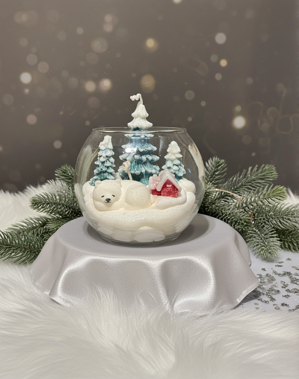North Pole Bubble Candle - 14 Oz