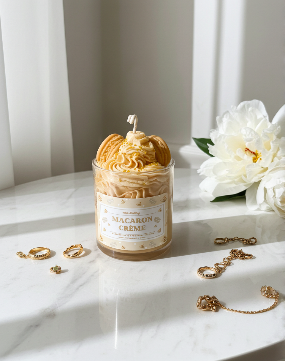 Macaron Crème Candle